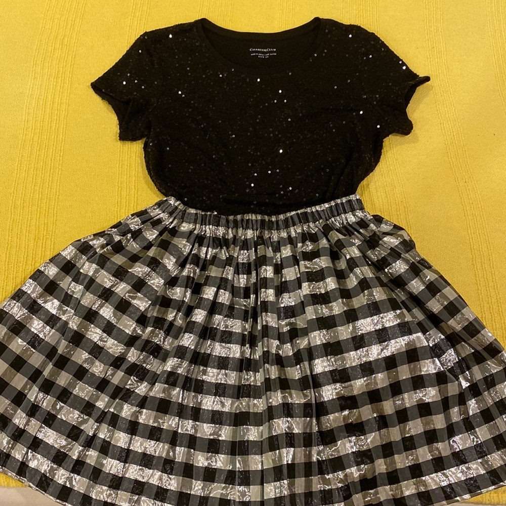 Set of CharterClub shirt and taffeta skirt Sz XS-S